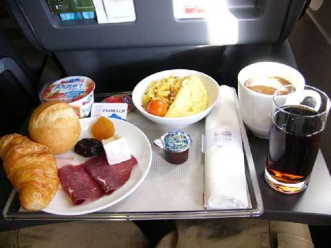 breakfast, Swiss Air Economy